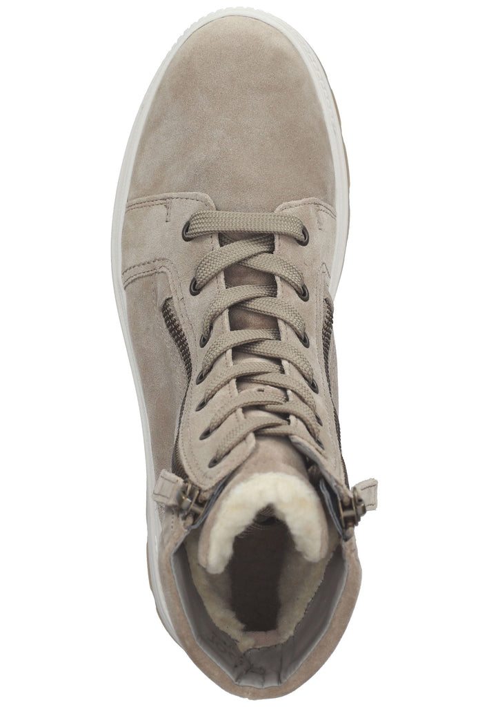 Stiefeletten Gabor Stiefelette Nubukleder Kiesel Warmfutter