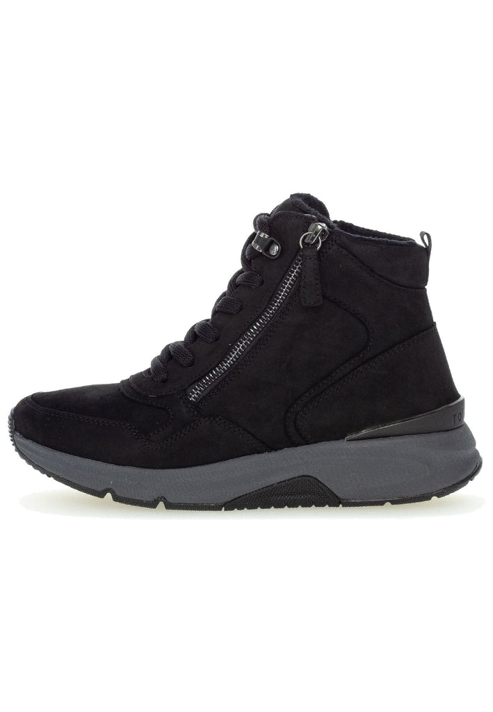 Stiefeletten Gabor Stiefelette Nubukleder/Textil Schwarz
