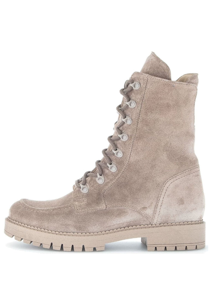 Stiefeletten Gabor Stiefelette Veloursleder Beige