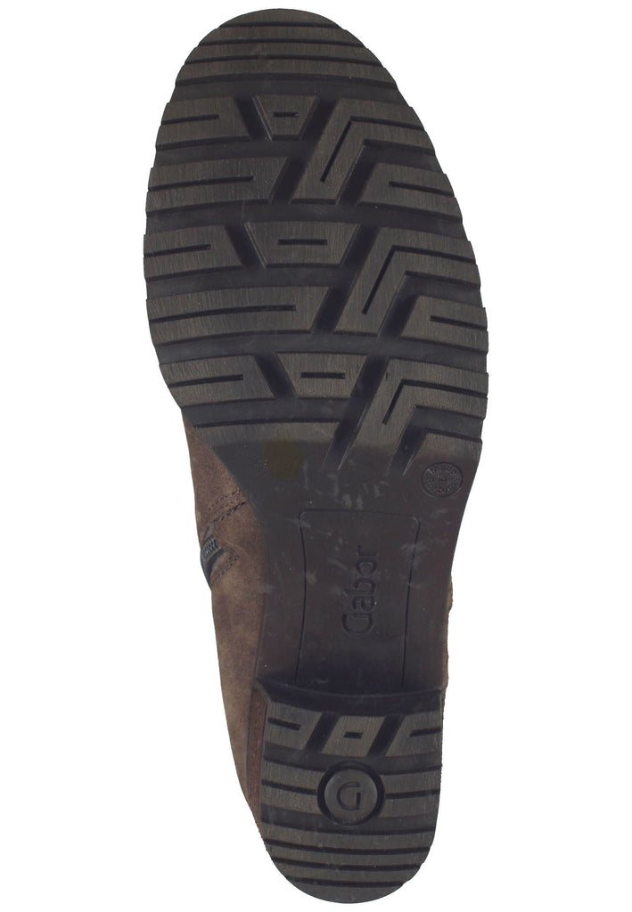 Stiefeletten Gabor Stiefelette Veloursleder Braun