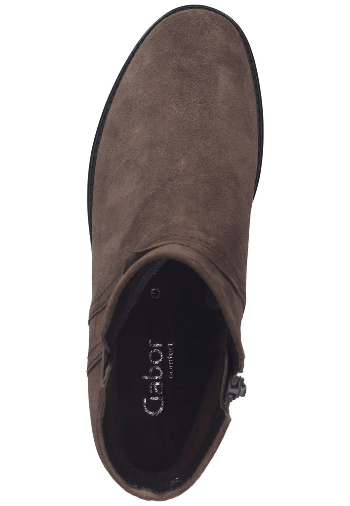 Stiefeletten Gabor Stiefelette Veloursleder Braun