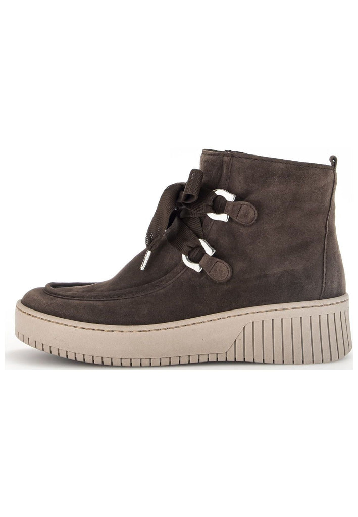 Stiefeletten Gabor Stiefelette Veloursleder Dunkelbraun