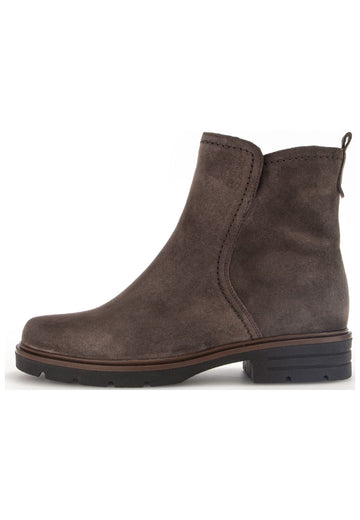Stiefeletten Gabor Stiefelette Veloursleder Dunkelbraun