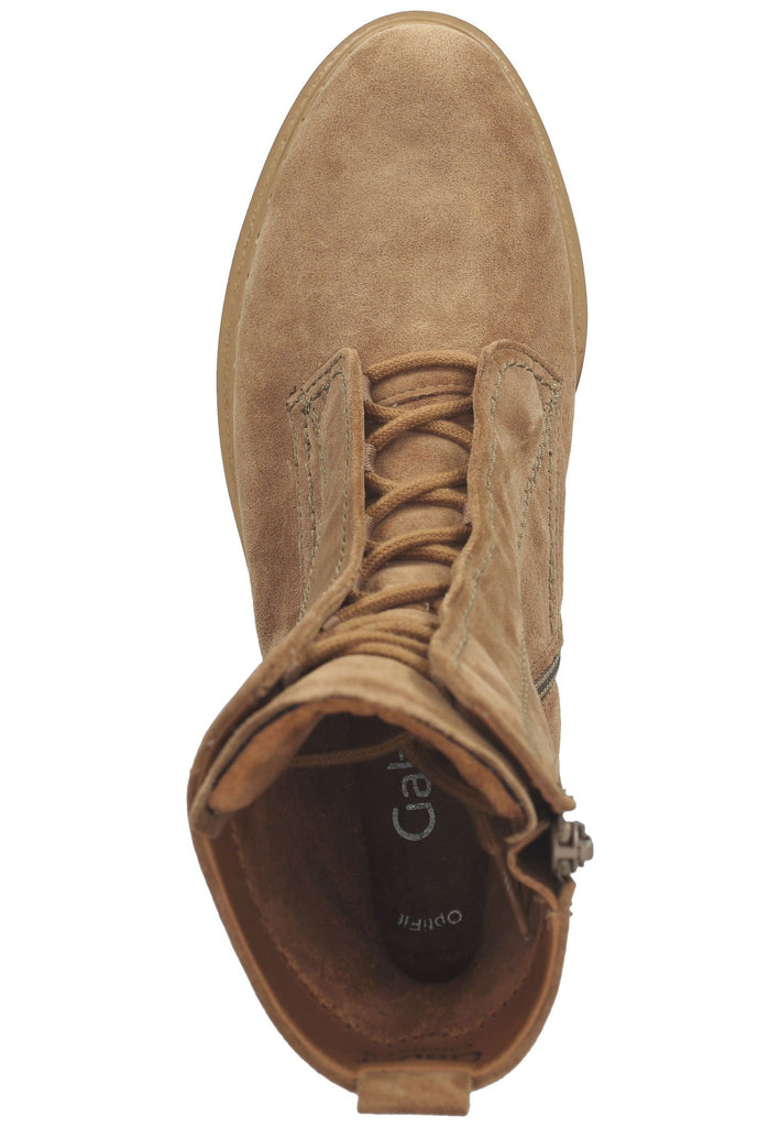 Stiefeletten Gabor Stiefelette Veloursleder Hellbraun