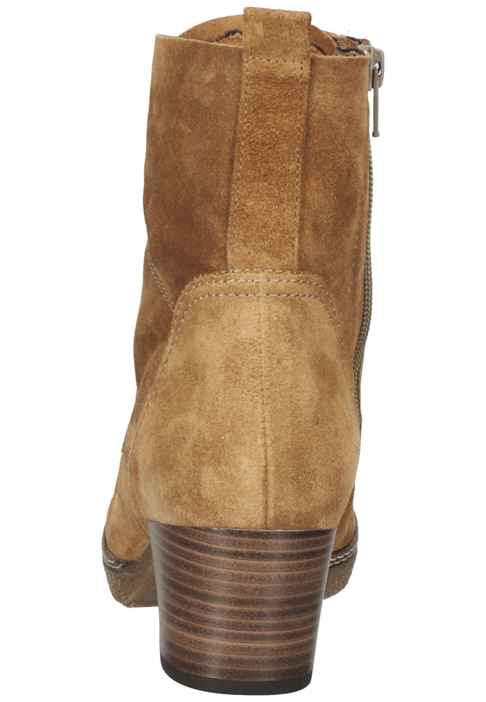 Stiefeletten Gabor Stiefelette Veloursleder Hellbraun