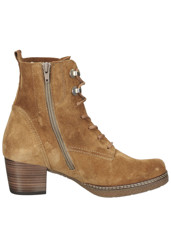 Stiefeletten Gabor Stiefelette Veloursleder Hellbraun