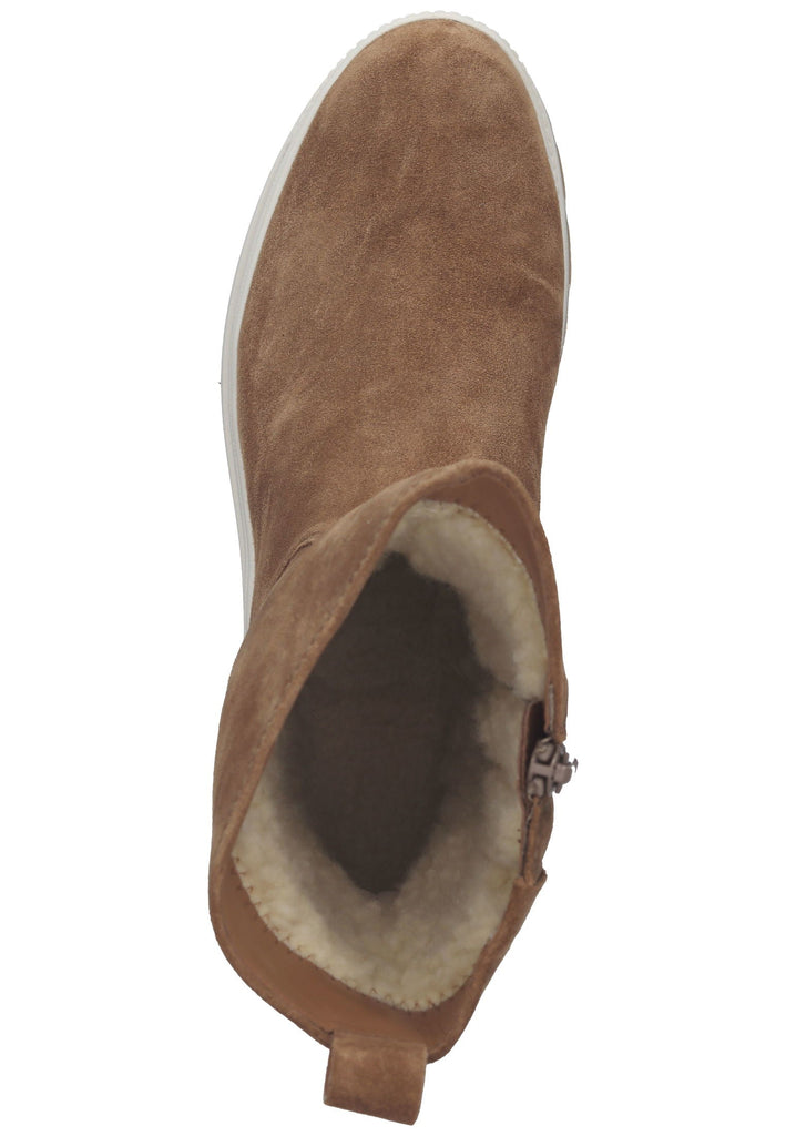 Stiefeletten Gabor Stiefelette Veloursleder Hellbraun Warmfutter