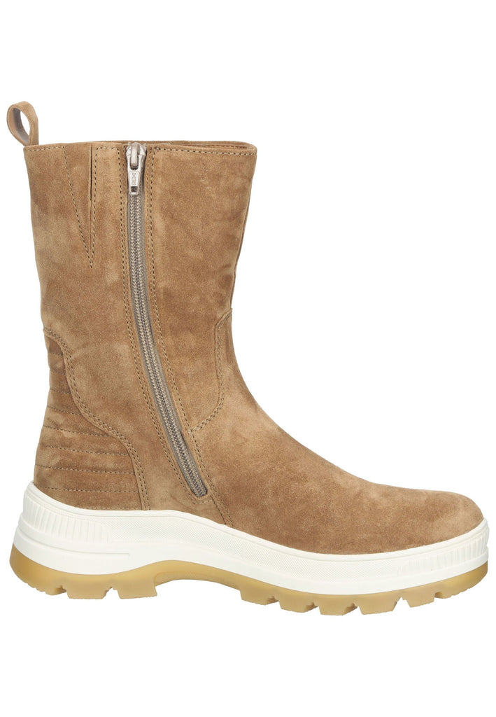 Stiefeletten Gabor Stiefelette Veloursleder Hellbraun Warmfutter