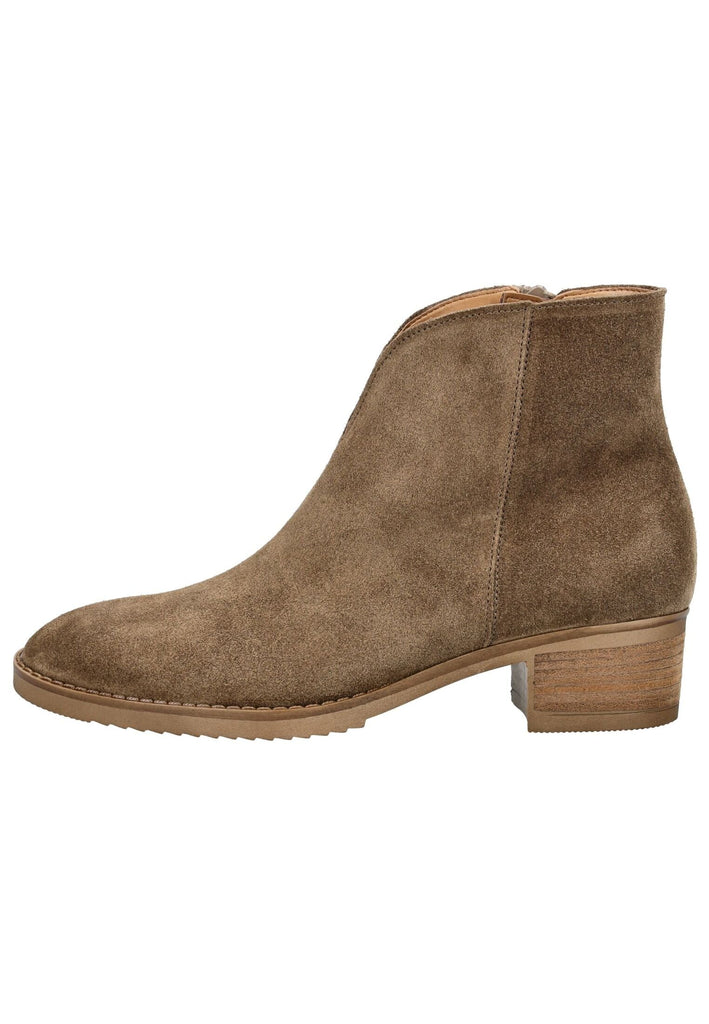 Stiefeletten Gabor Stiefelette Veloursleder Mittelbraun