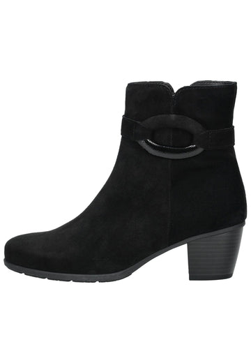 Stiefeletten Gabor Stiefelette Veloursleder Schwarz