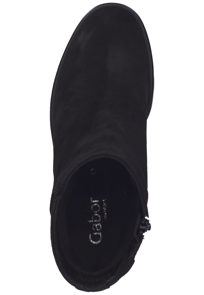 Stiefeletten Gabor Stiefelette Veloursleder Schwarz