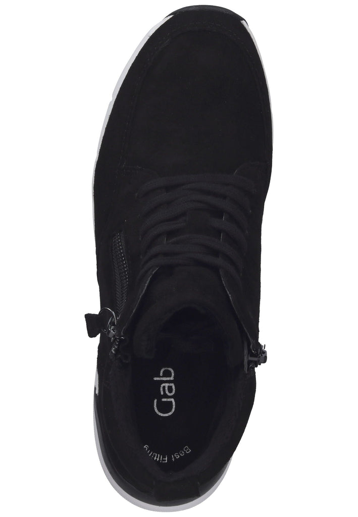 Stiefeletten Gabor Stiefelette Veloursleder Schwarz