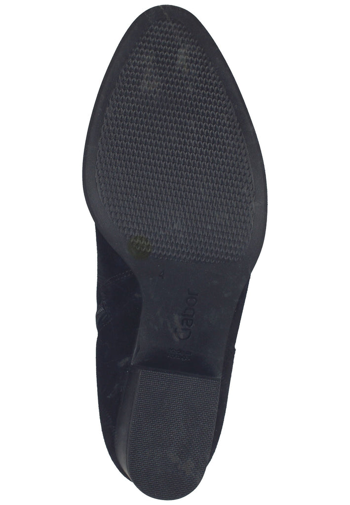 Stiefeletten Gabor Stiefelette Veloursleder Schwarz
