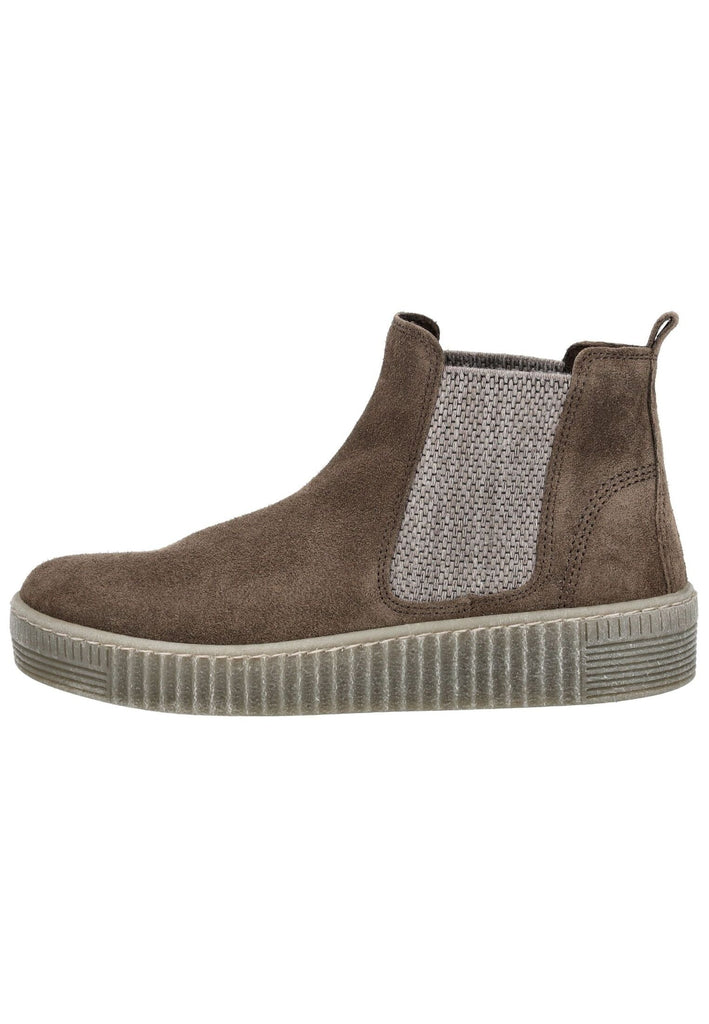 Stiefeletten Gabor Stiefelette Veloursleder/Textil Braun/Grau