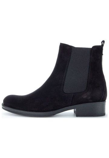 Stiefeletten Gabor Stiefelette Veloursleder/Textil Schwarz