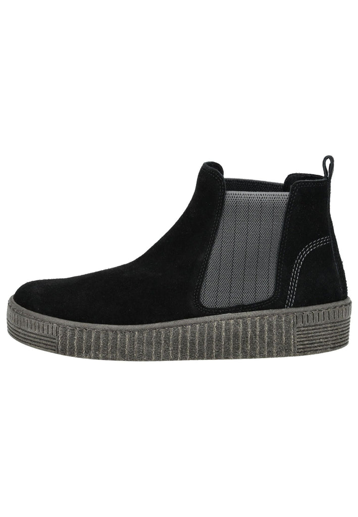 Stiefeletten Gabor Stiefelette Veloursleder/Textil Schwarz/Grau