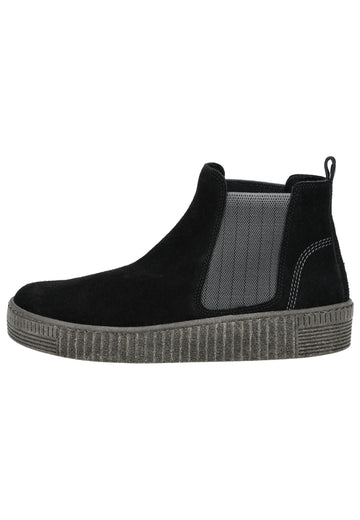 Stiefeletten Gabor Stiefelette Veloursleder/Textil Schwarz/Grau