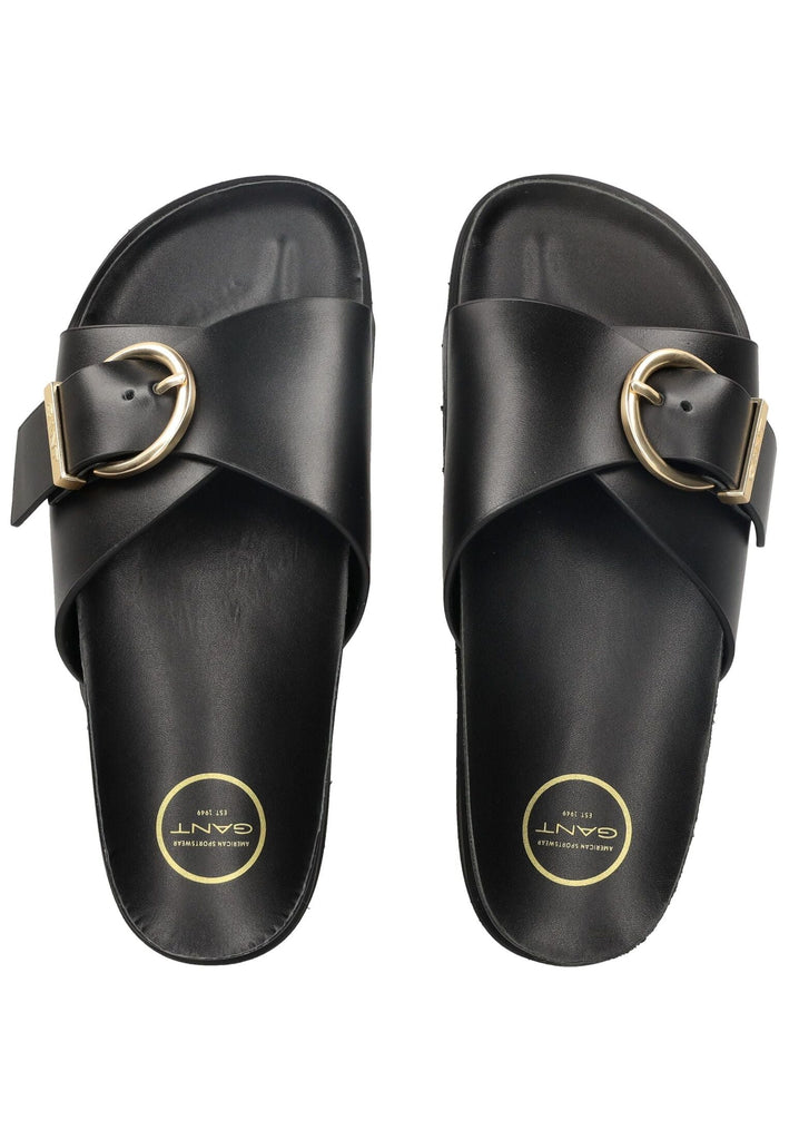 GANT Pantoletten Leder Schwarz