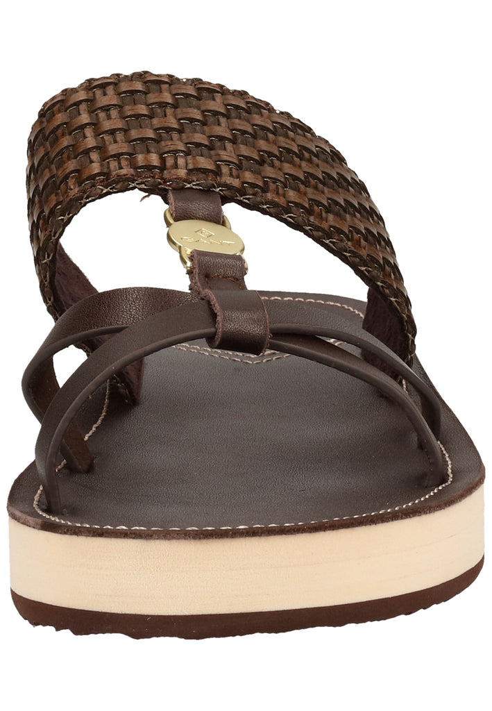 GANT Pantoletten Lederimitat Dunkelbraun