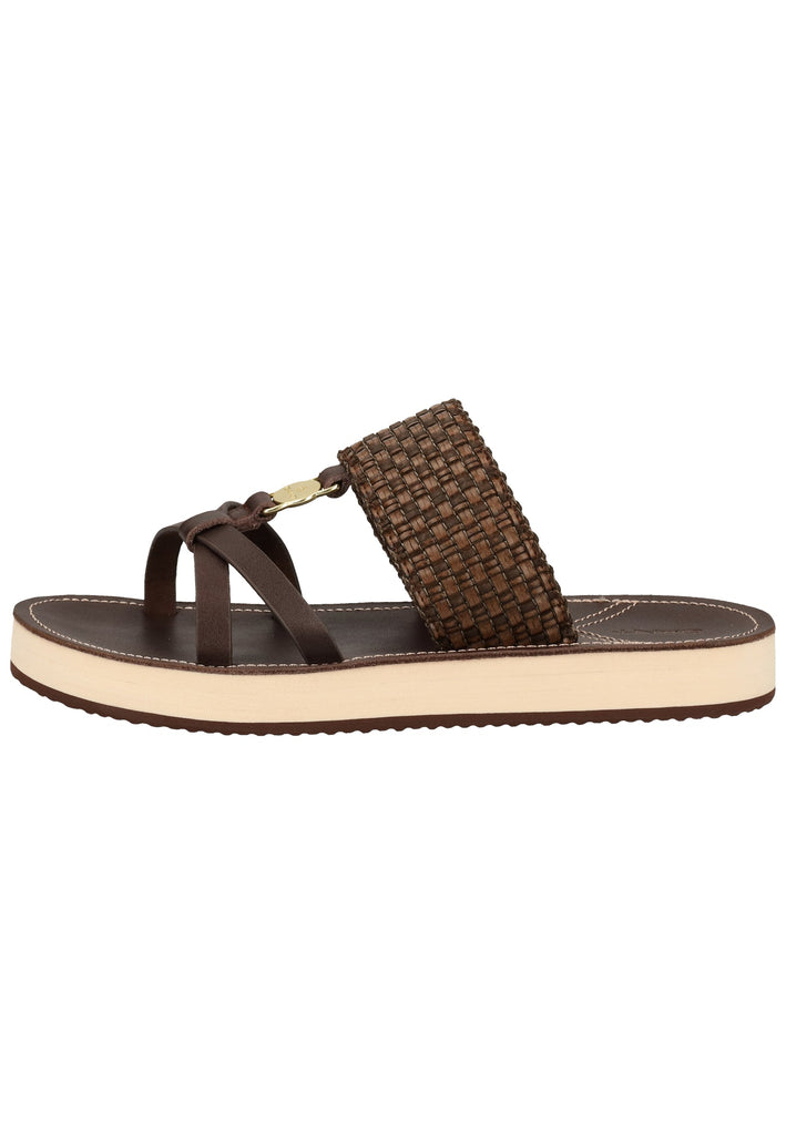 GANT Pantoletten Lederimitat Dunkelbraun