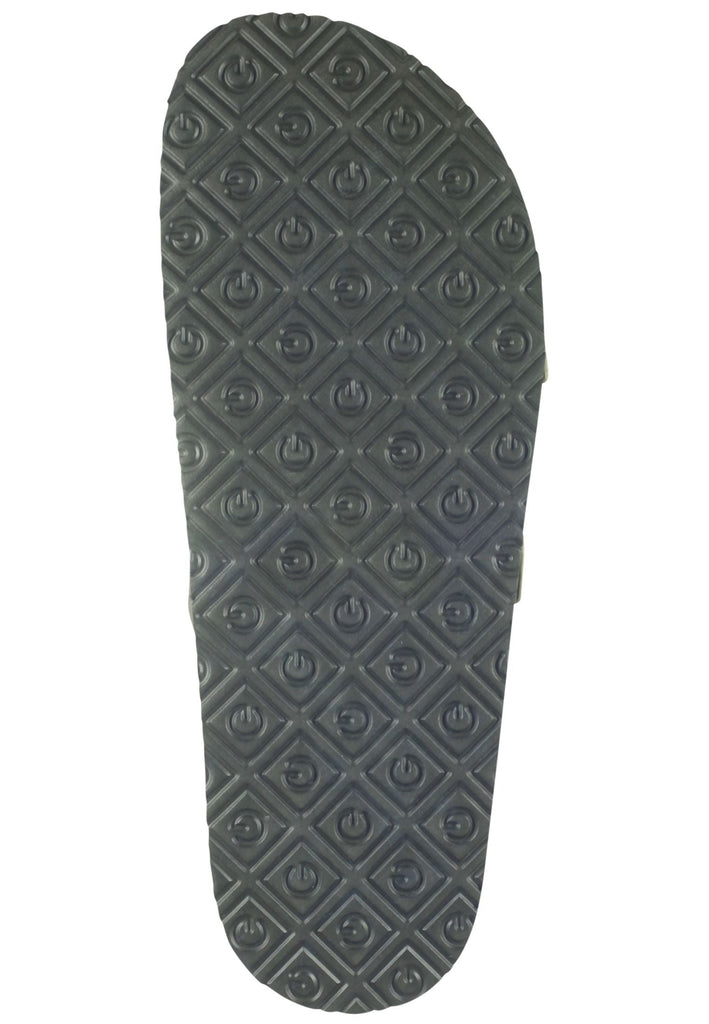 GANT Pantoletten Lederimitat Grün/Schwarz