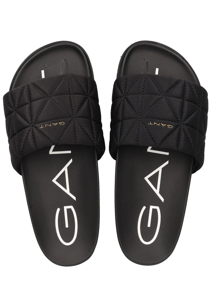 GANT Pantoletten Lederimitat/Textil Schwarz