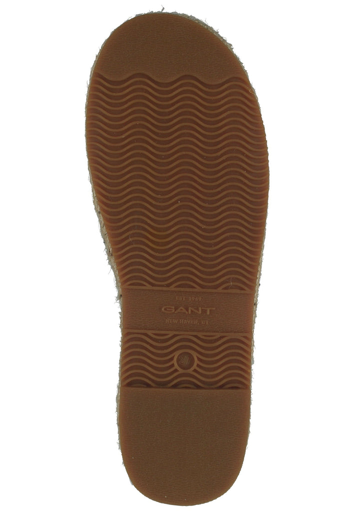 GANT Pantoletten Textil Beige/Schwarz