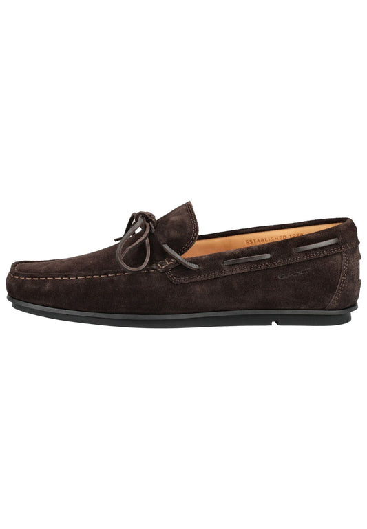 GANT Slipper Veloursleder Dunkelbraun