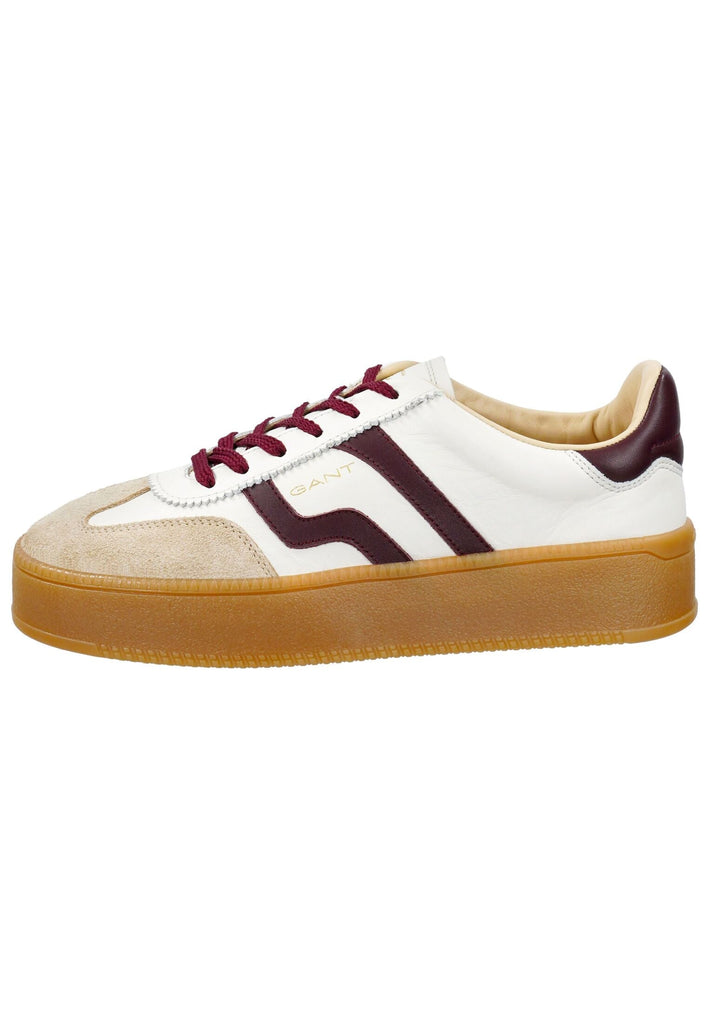 GANT Sneaker Lederimitat/Textil Weiß/Rot
