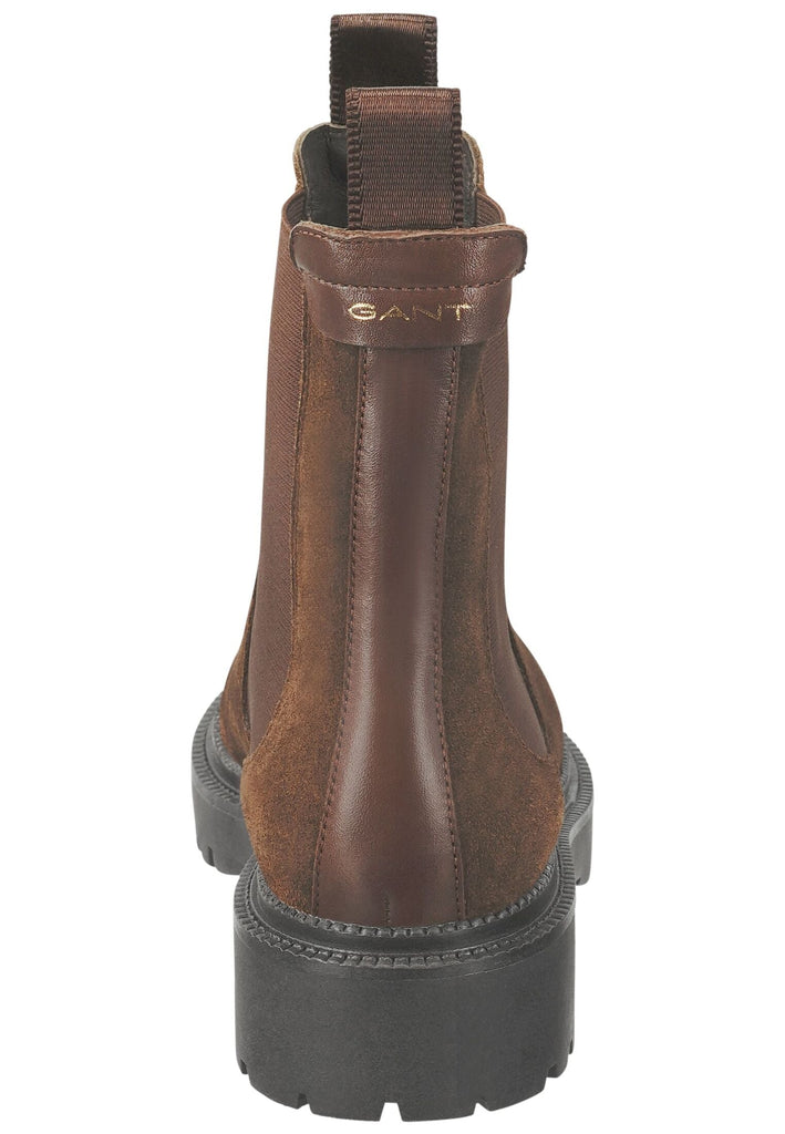 GANT Stiefel Leder/Textil Dunkelbraun
