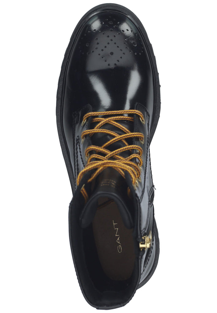 GANT Stiefelette Leder Schwarz Lack