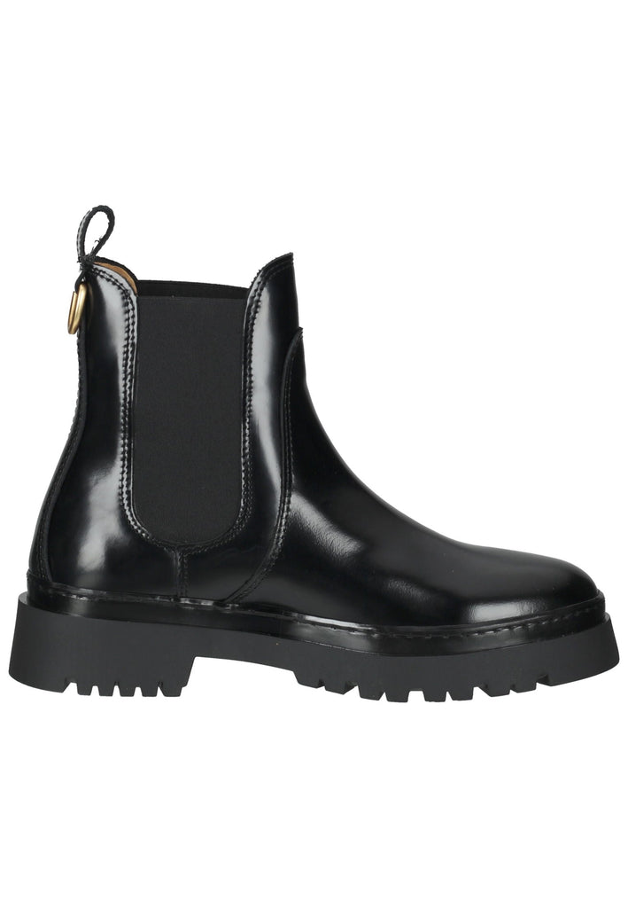 GANT Stiefelette Leder Schwarz Lack