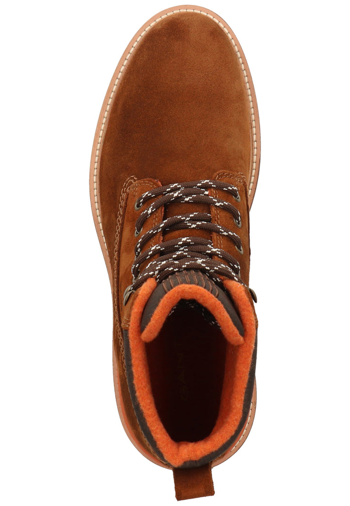 GANT Stiefelette Nubukleder/Textil Cognac