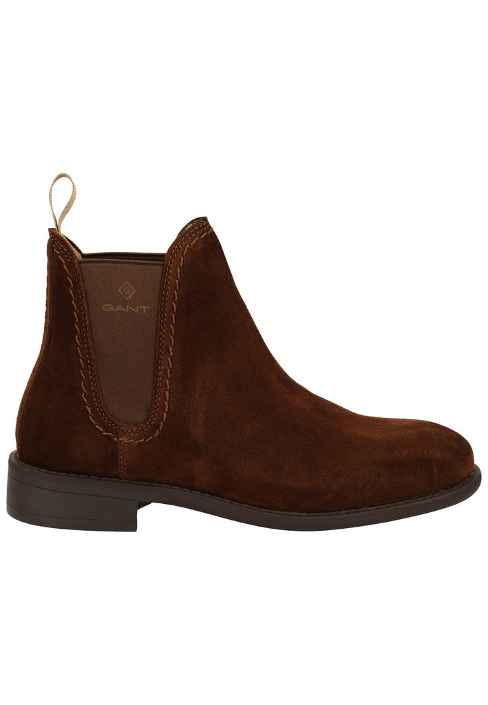 GANT Stiefelette Nubukleder/Textil Dunkelbraun
