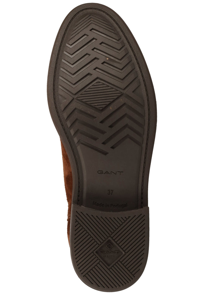 GANT Stiefelette Nubukleder/Textil Dunkelbraun