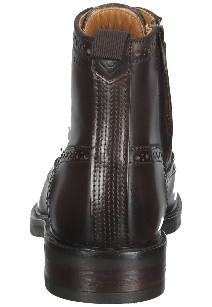 Stiefeletten GANT Stiefelette Glattleder Dunkelbraun