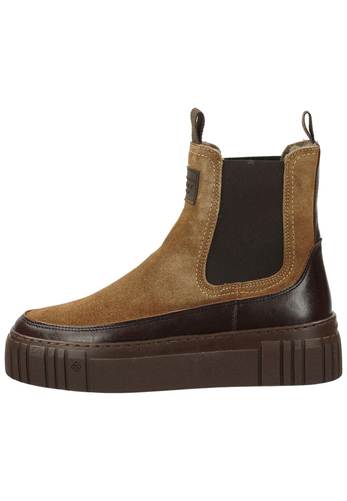 Stiefeletten GANT Stiefelette Leder/Textil Taupe/Braun Warmfutter
