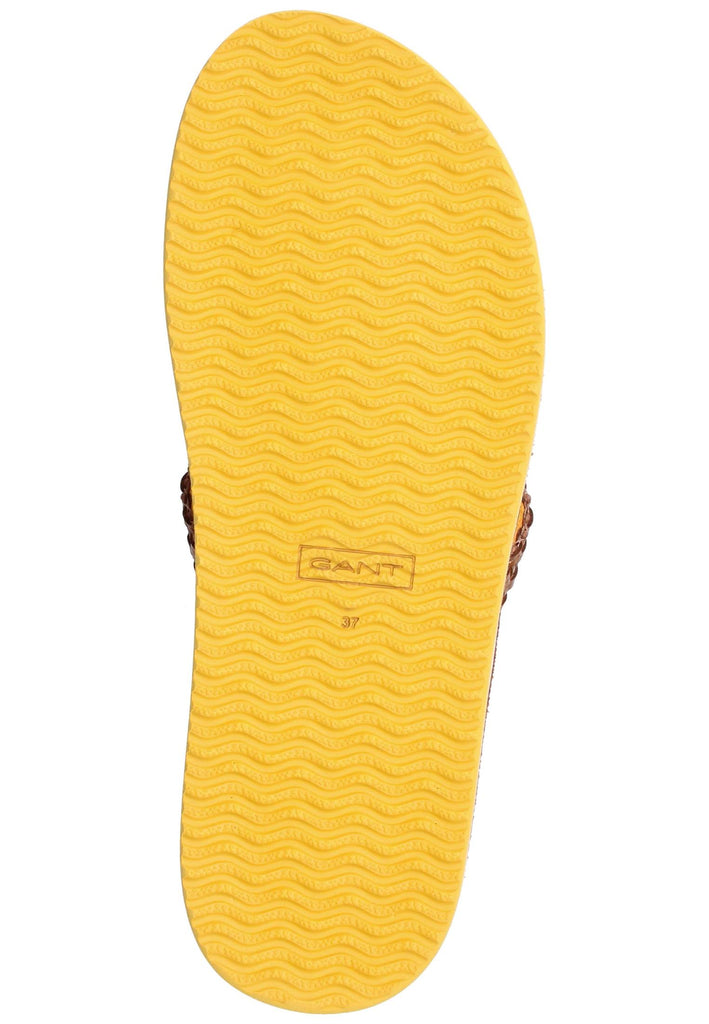 GANT Zehensteg Lederimitat Cognac