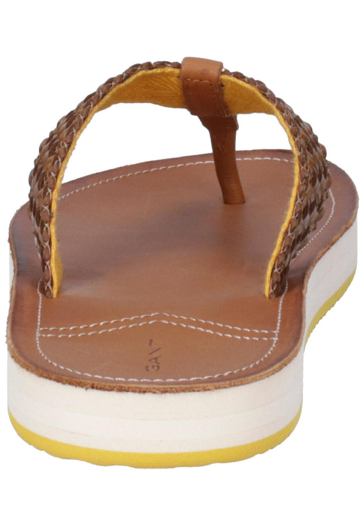 GANT Zehensteg Lederimitat Cognac