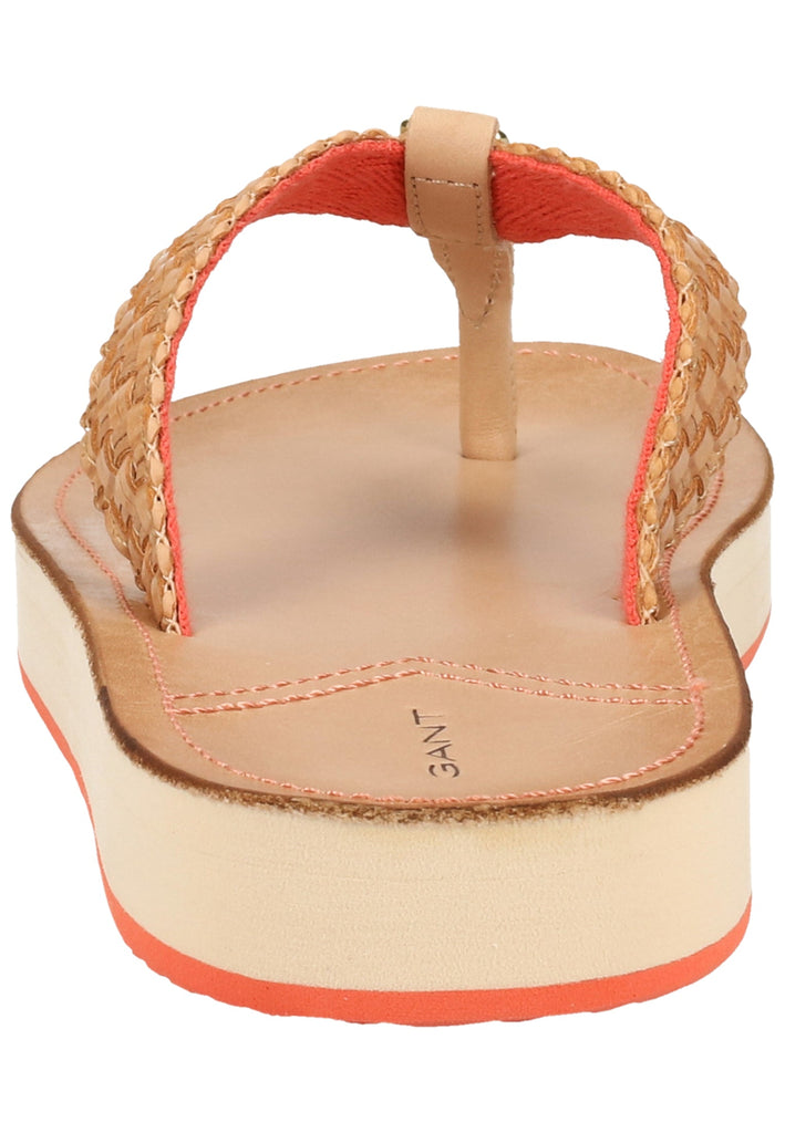 GANT Zehensteg Lederimitat Natur