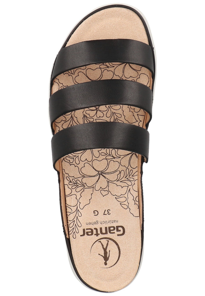 Ganter Pantoletten Leder Schwarz