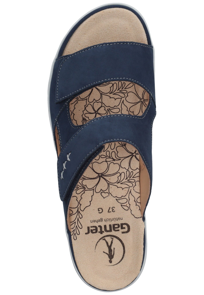 Ganter Pantoletten Nubukleder Blau
