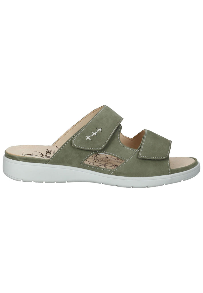 Ganter Pantoletten Nubukleder Grün