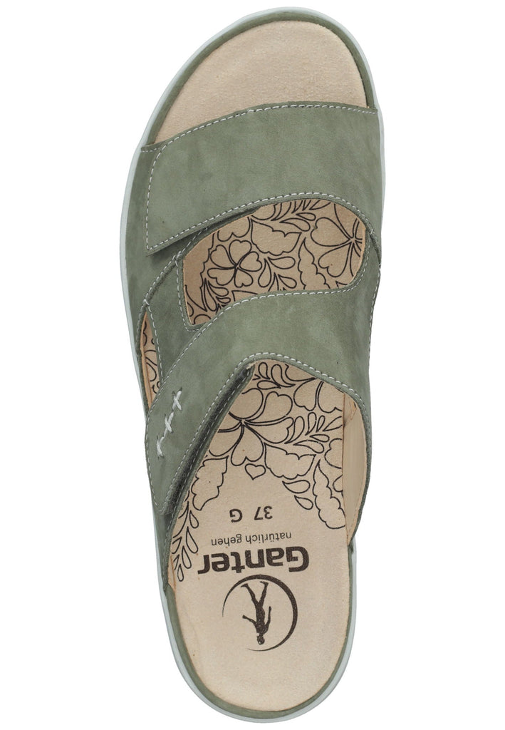 Ganter Pantoletten Nubukleder Grün