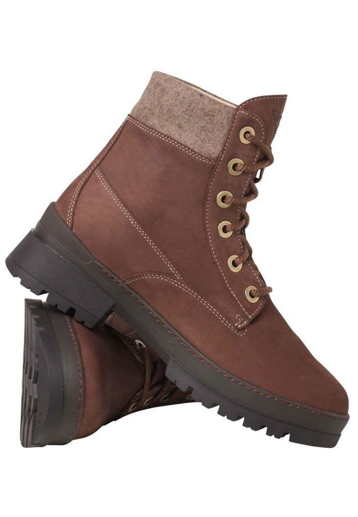 Ganter Stiefelette Leder/Textil Braun/Rot Warmfutter