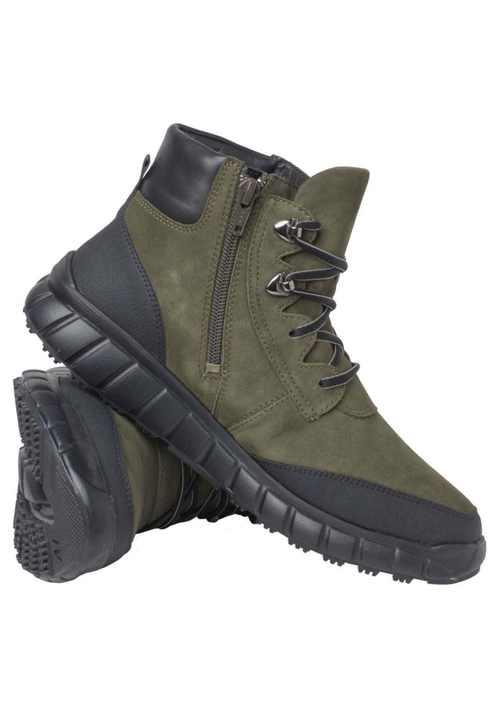 Ganter Stiefelette Nubukleder Olive/Schwarz