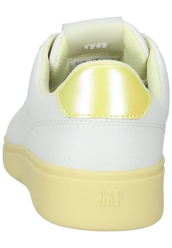 GAP Sneaker Lederimitat Weiß/Gelb