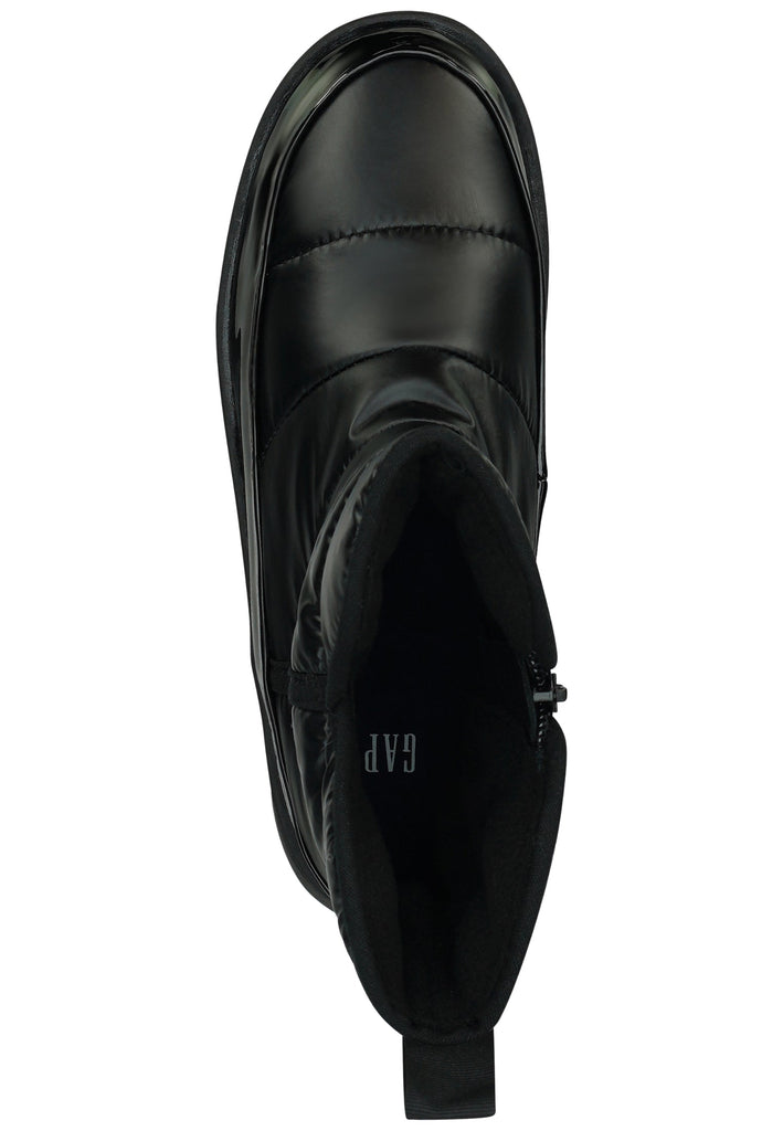 GAP Stiefelette Lederimitat/Textil Schwarz Warmfutter