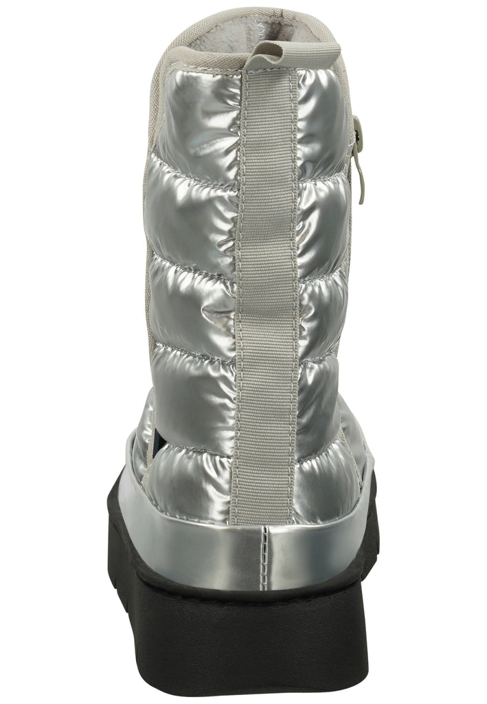 GAP Stiefelette Lederimitat/Textil Silber Warmfutter