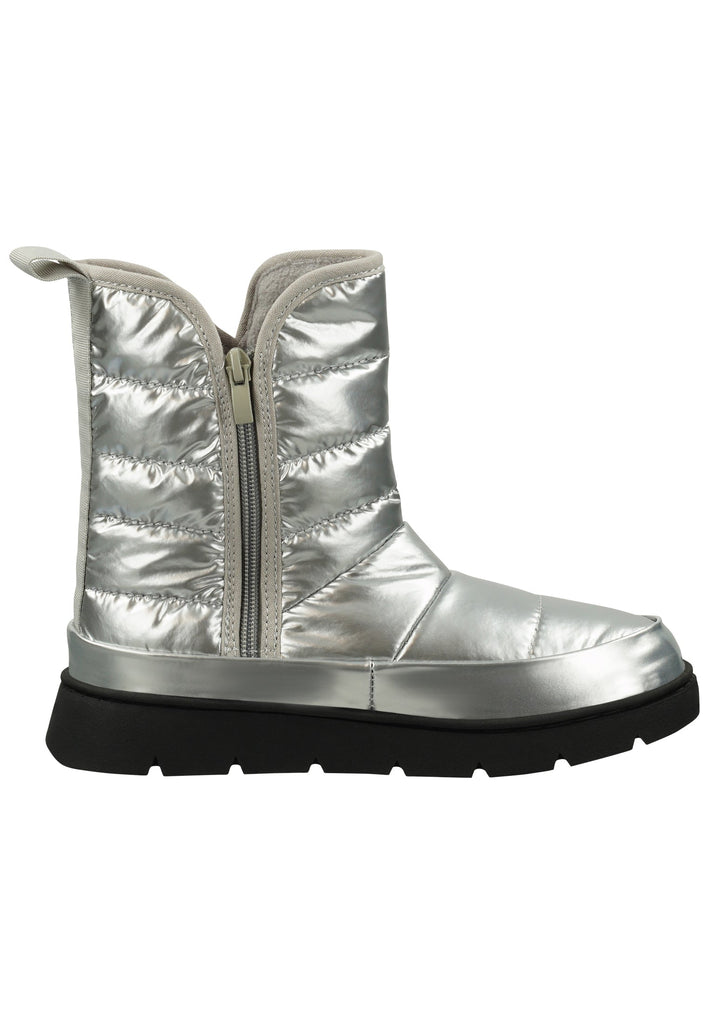 GAP Stiefelette Lederimitat/Textil Silber Warmfutter
